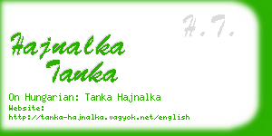 hajnalka tanka business card